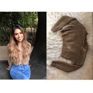 Crop Top Knitted Sweater